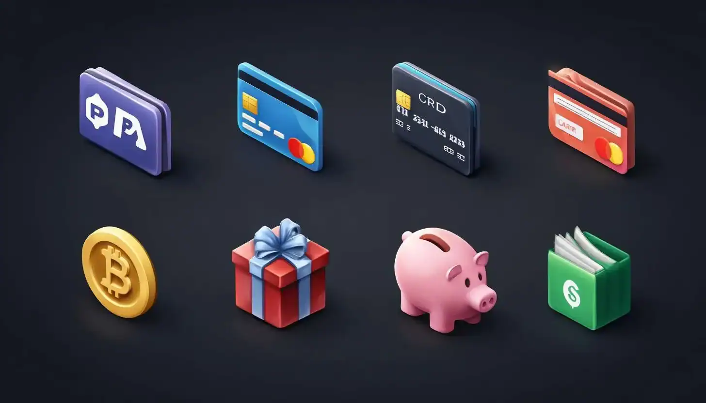 Different affiliate payment options displayed on screen