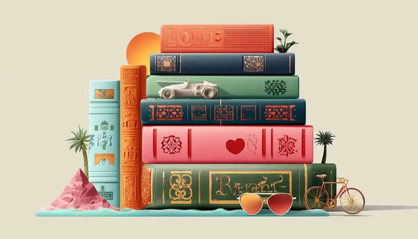 Books representing popular storytelling themes