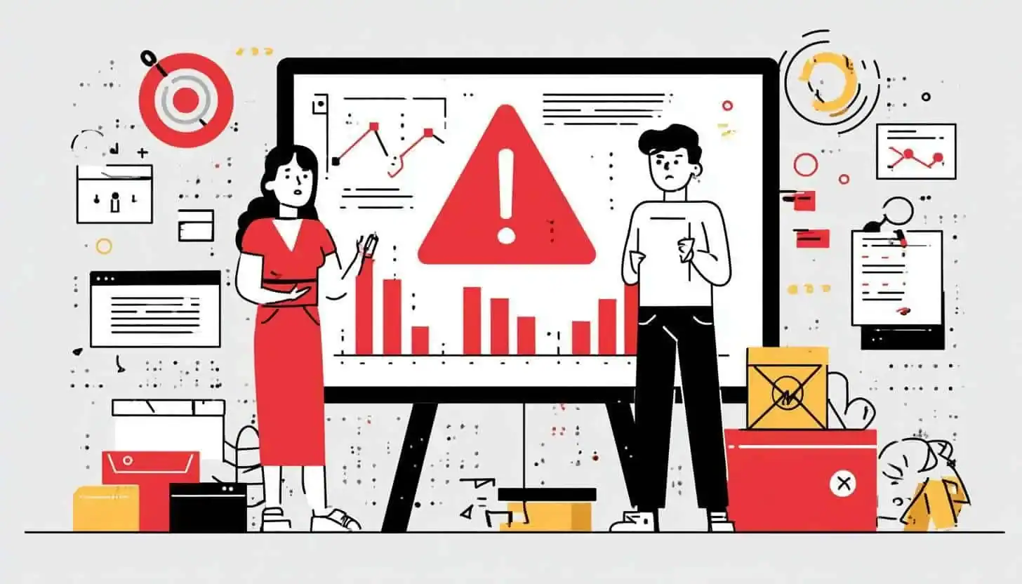 Small business owner analyzing marketing challenges