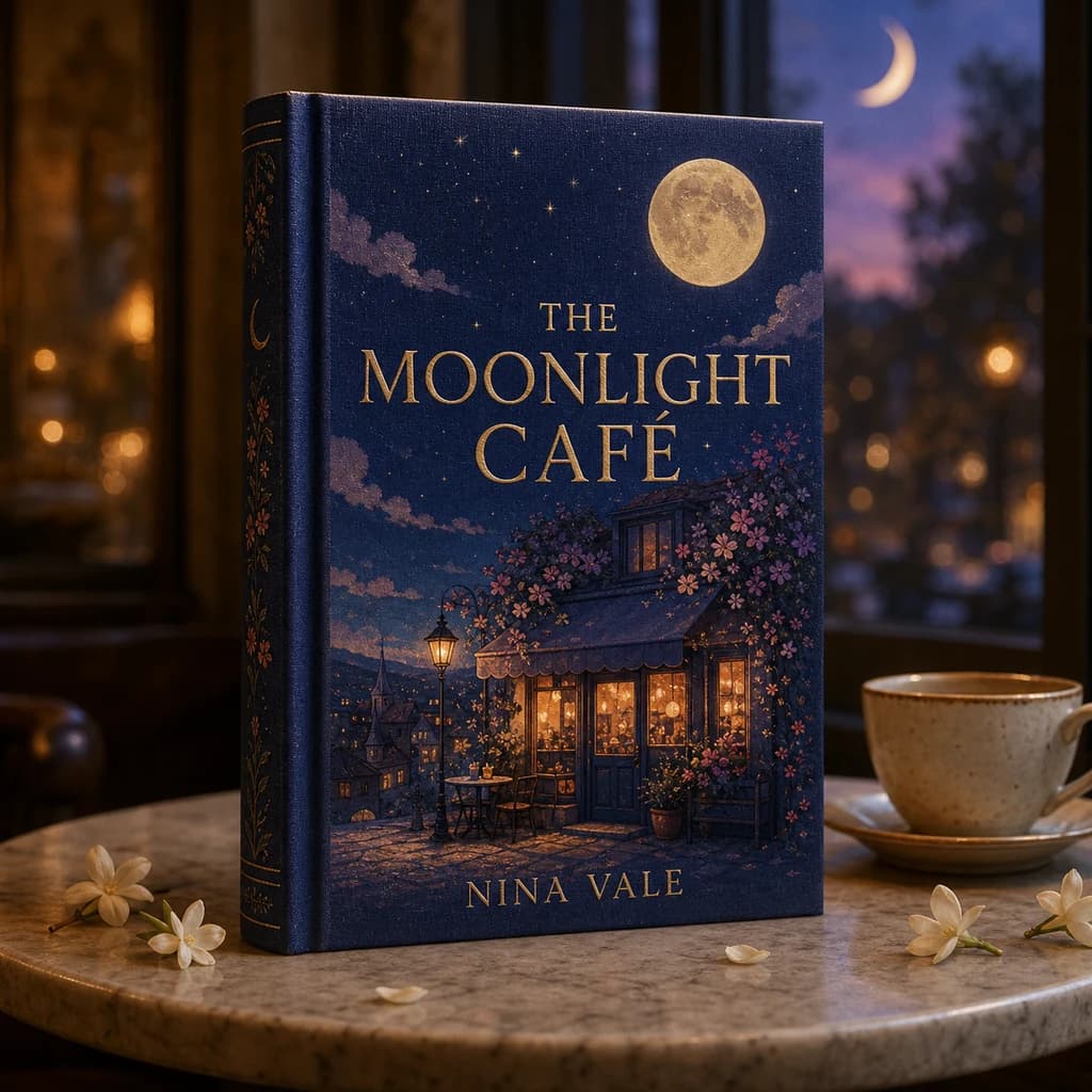 Warm magical realism book cover created with DrawThis