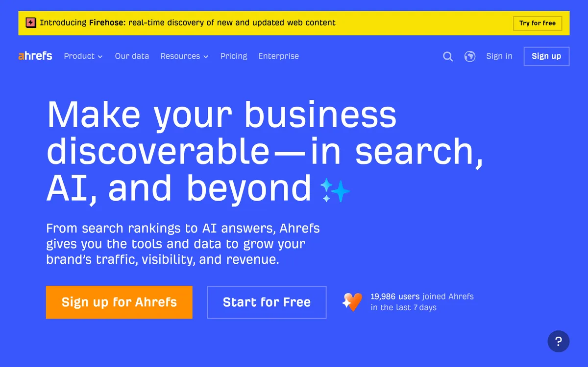 Ahrefs screenshot
