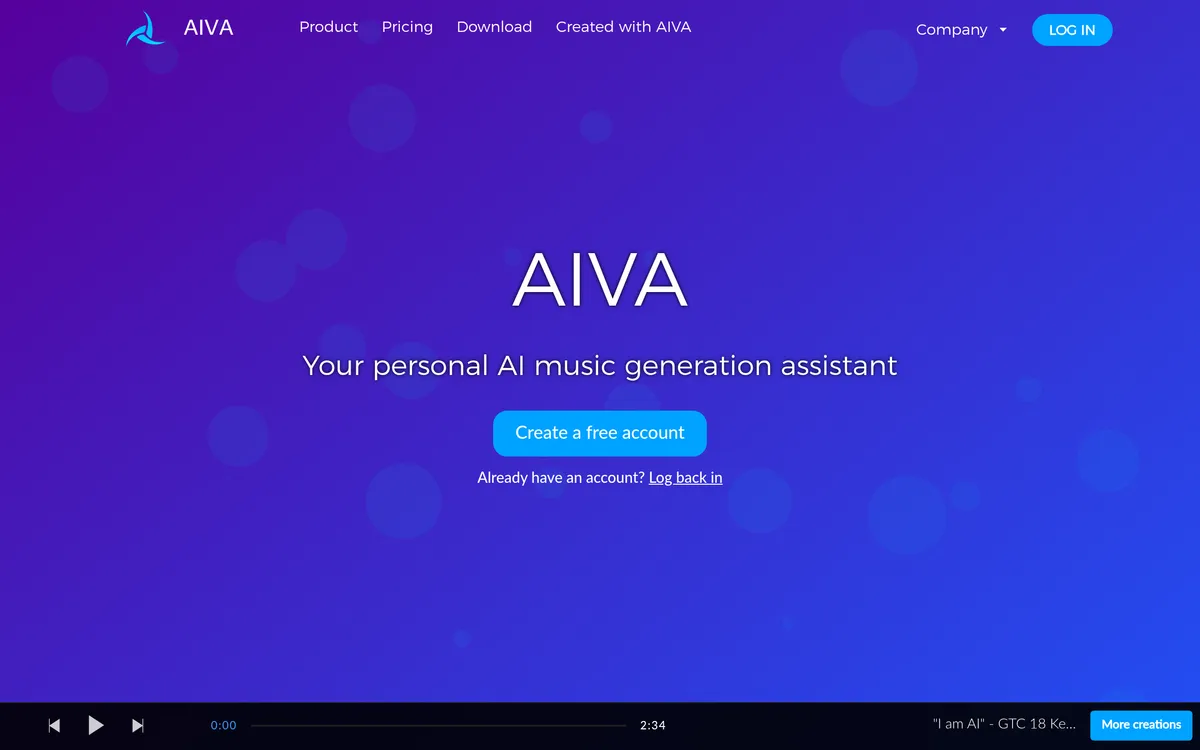 AIVA screenshot