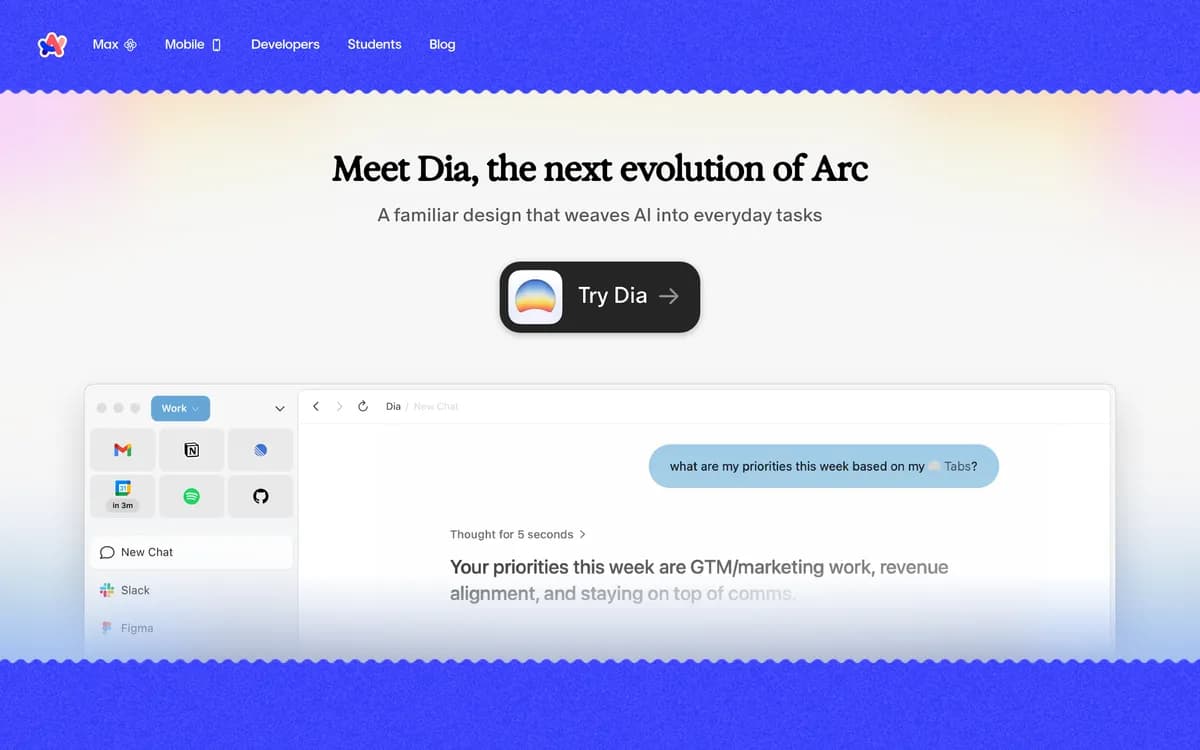 Arc screenshot
