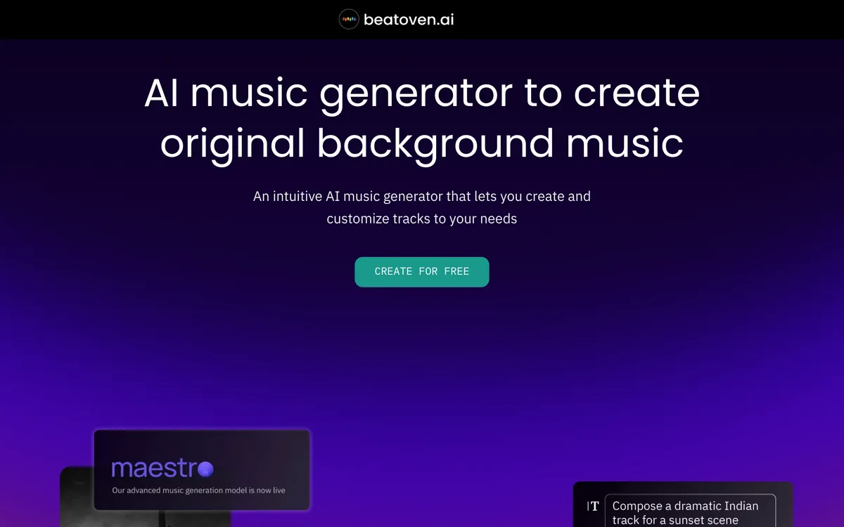 Beatoven.ai screenshot