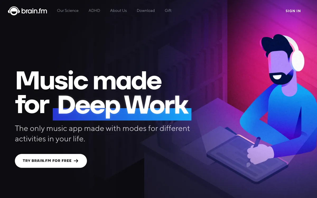 Brain.fm screenshot