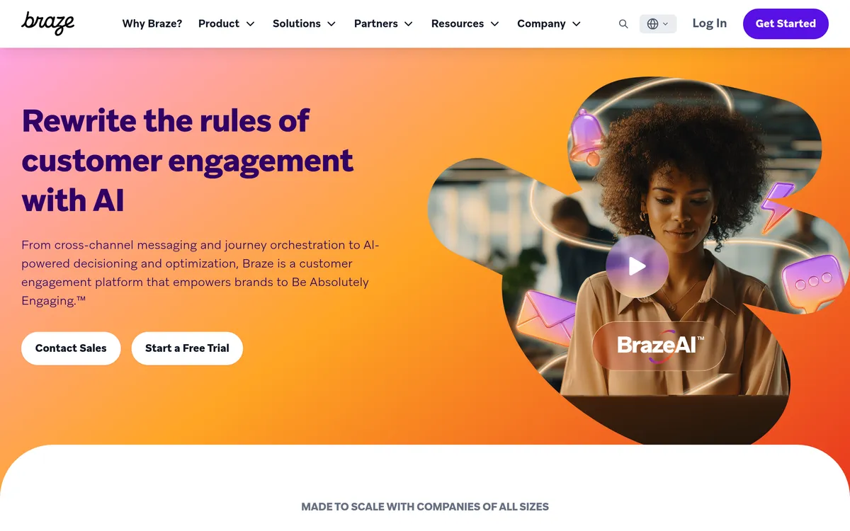 Braze Customer Engagement Platform screenshot