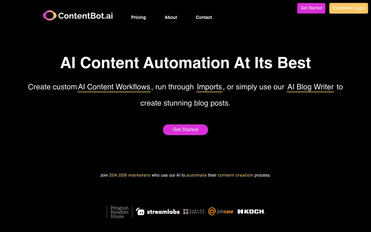 ContentBot screenshot