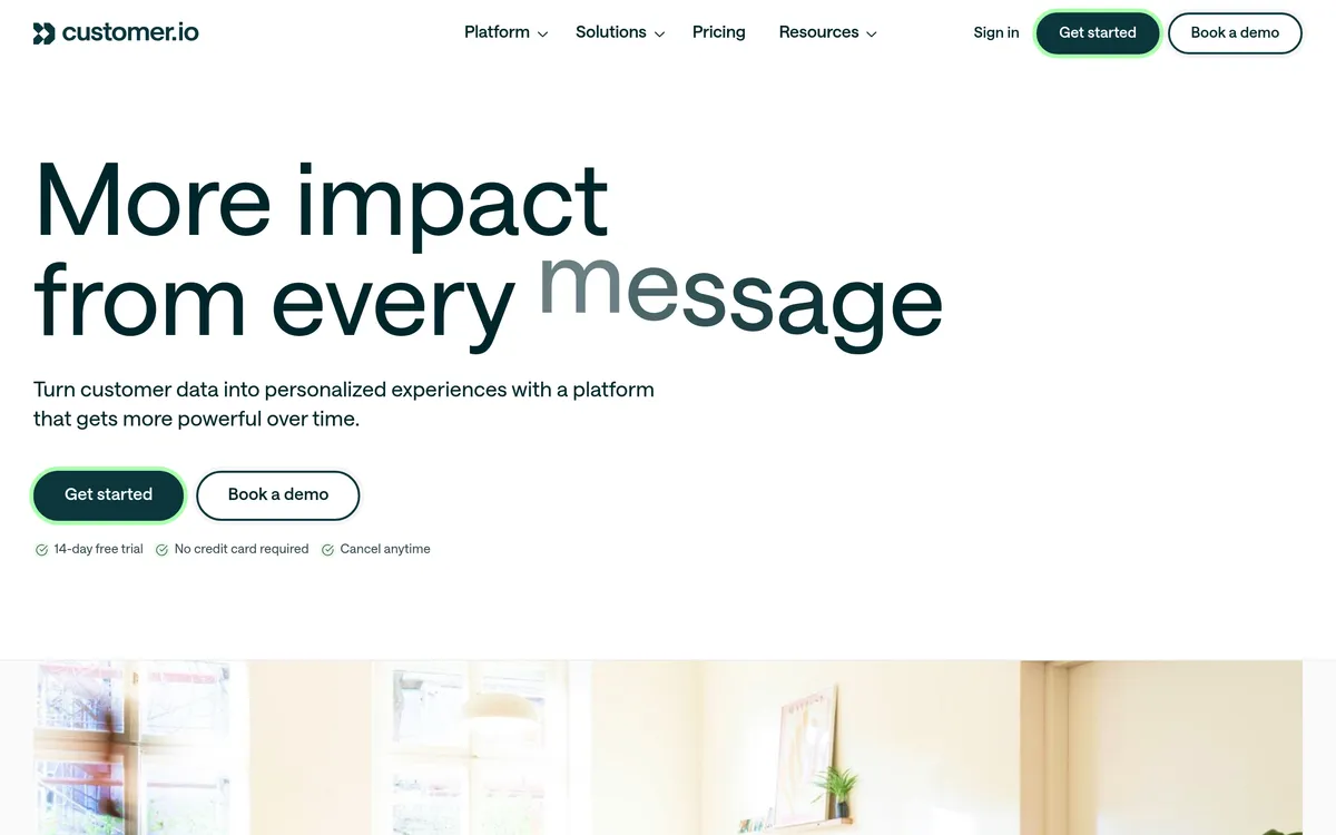 Customer.io screenshot