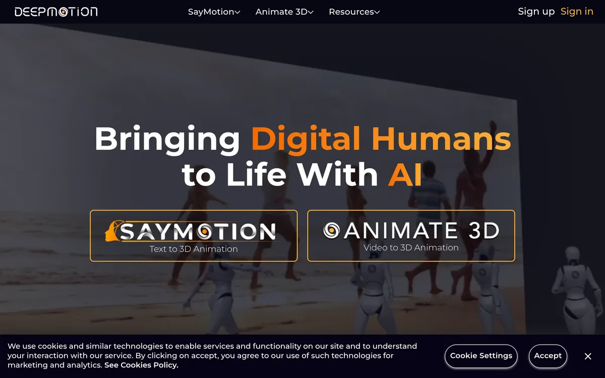 DeepMotion screenshot