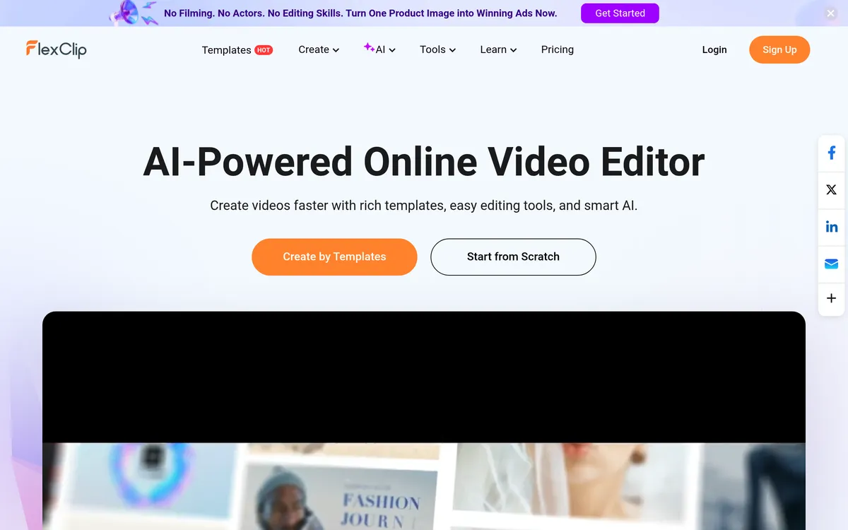 FlexClip screenshot