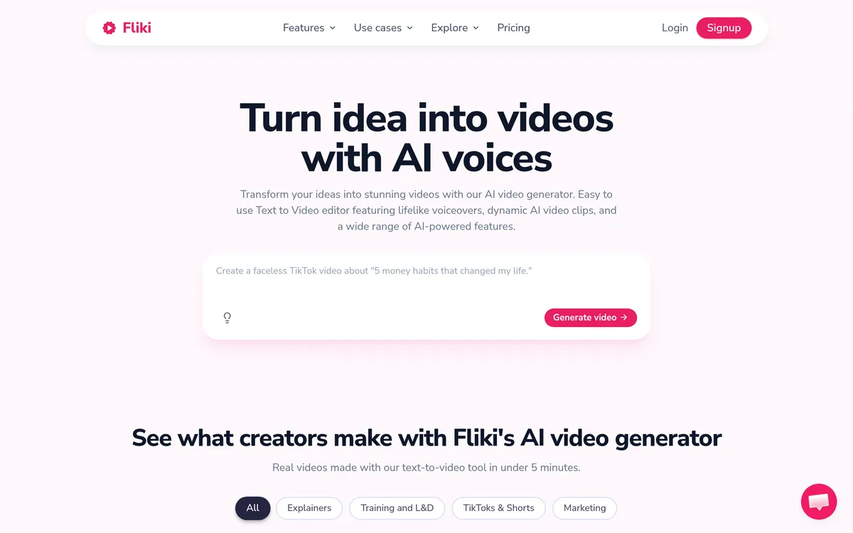 Fliki screenshot