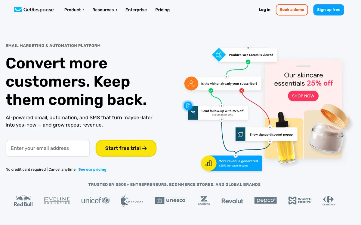 GetResponse screenshot