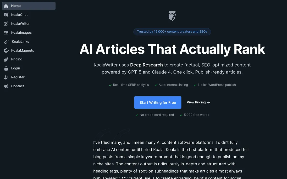 KoalaWriter screenshot