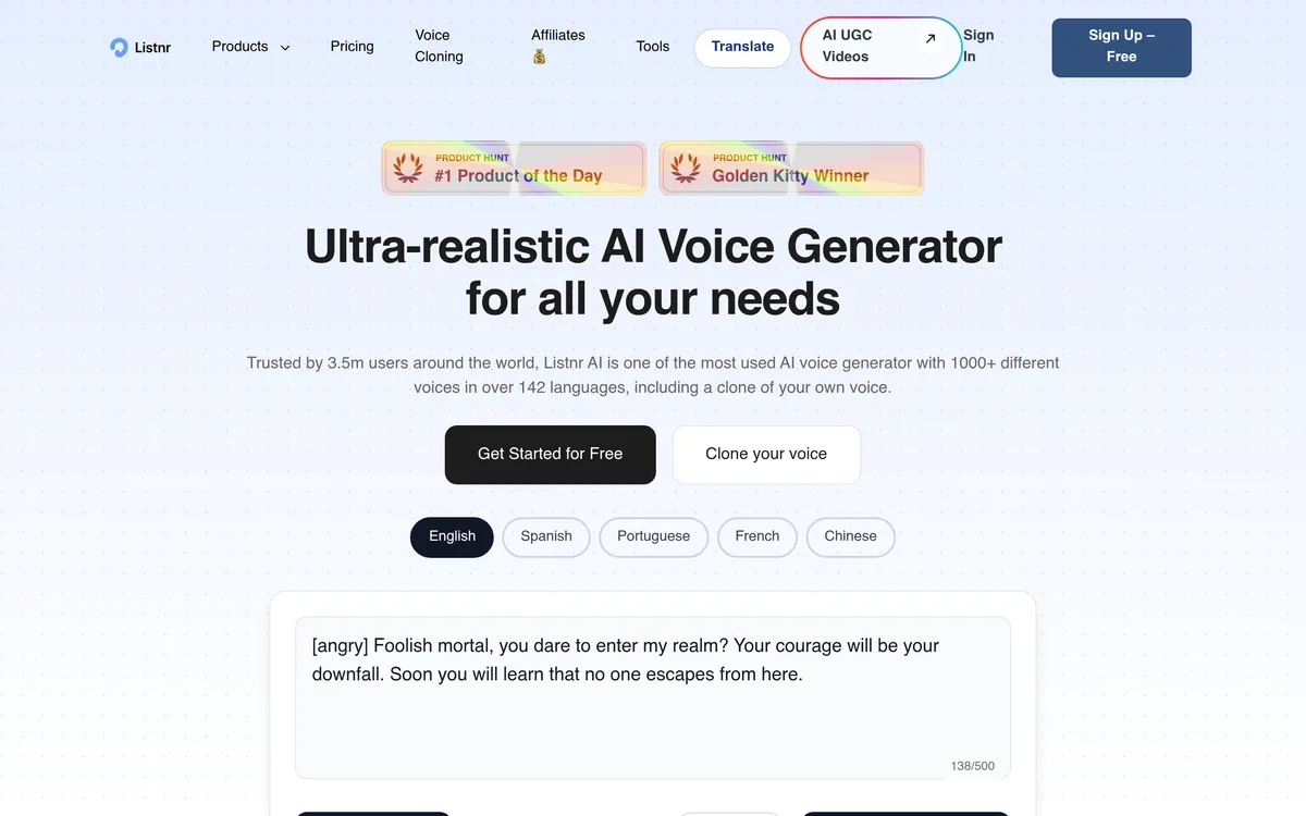 Listnr AI screenshot
