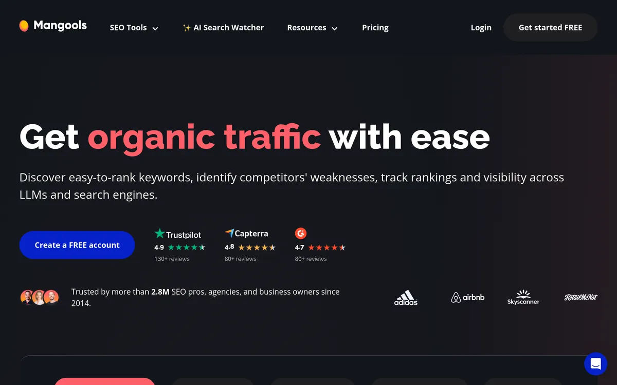 Mangools screenshot