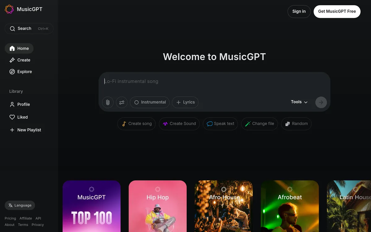 MusicGPT screenshot