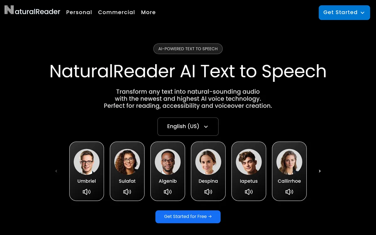 NaturalReader AI Text to Speech screenshot