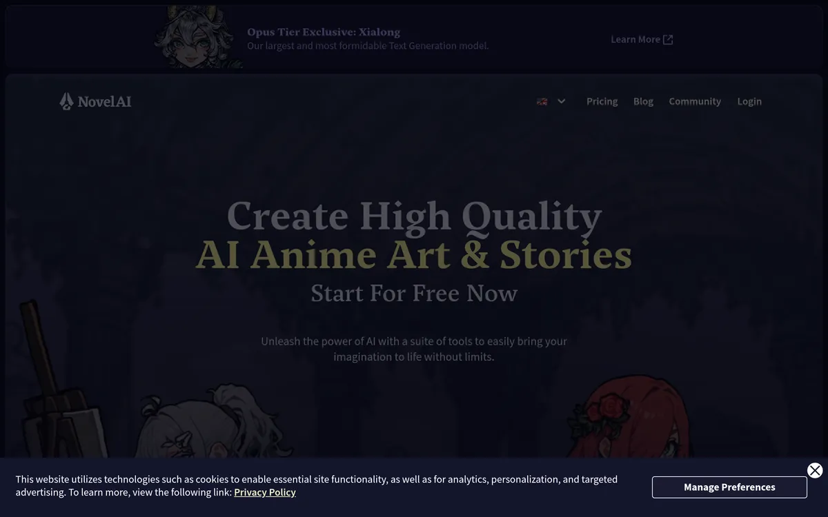 NovelAI screenshot