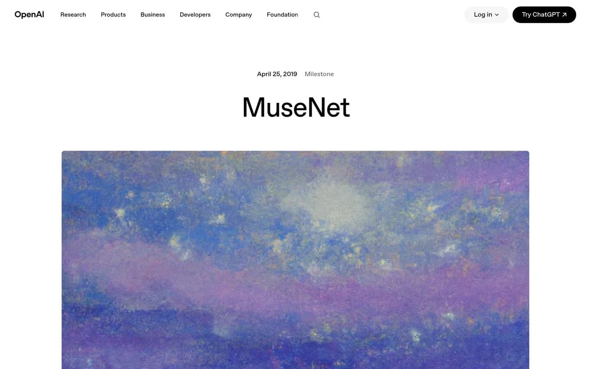 MuseNet screenshot