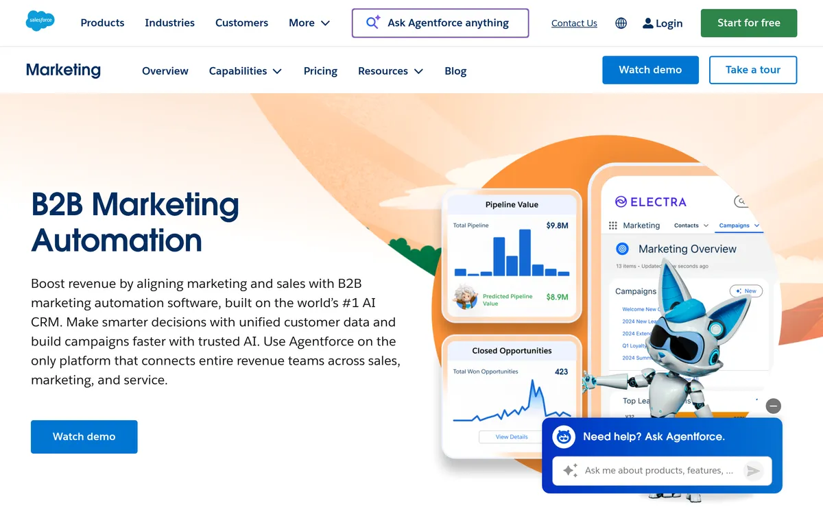 Pardot screenshot