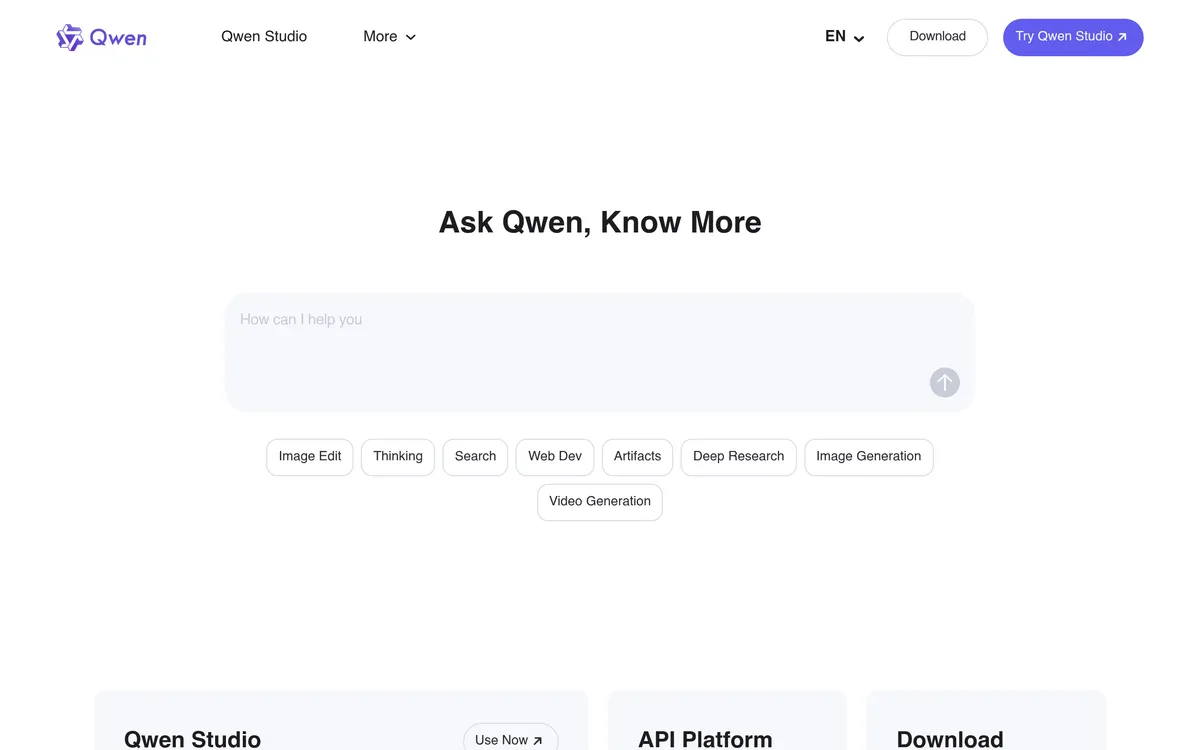 Qwen Studio screenshot