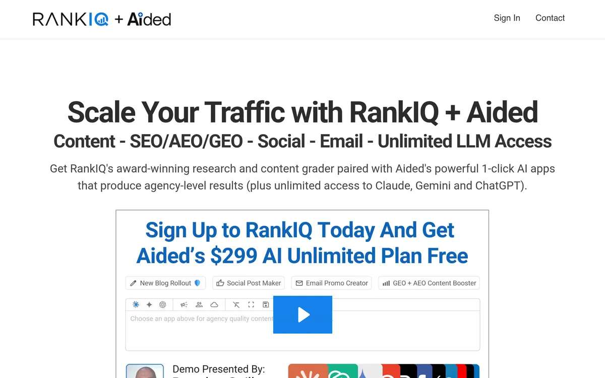RankIQ screenshot