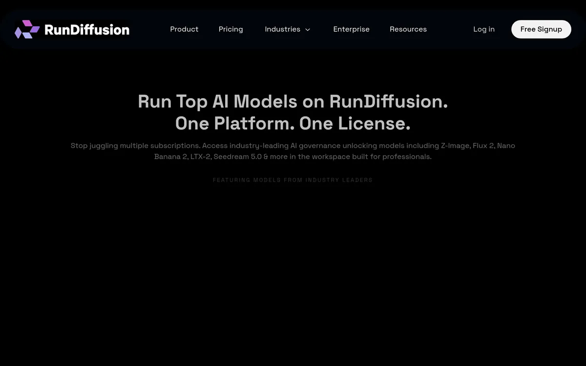 RunDiffusion screenshot