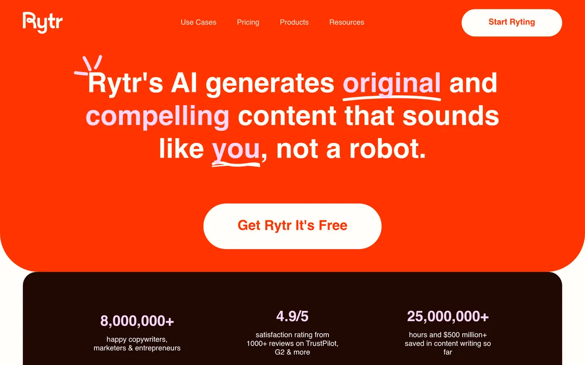 Rytr screenshot