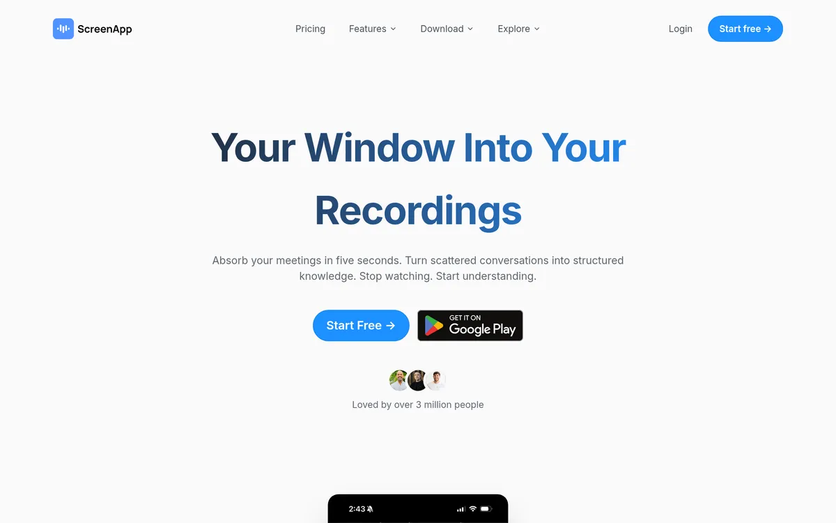 ScreenApp screenshot