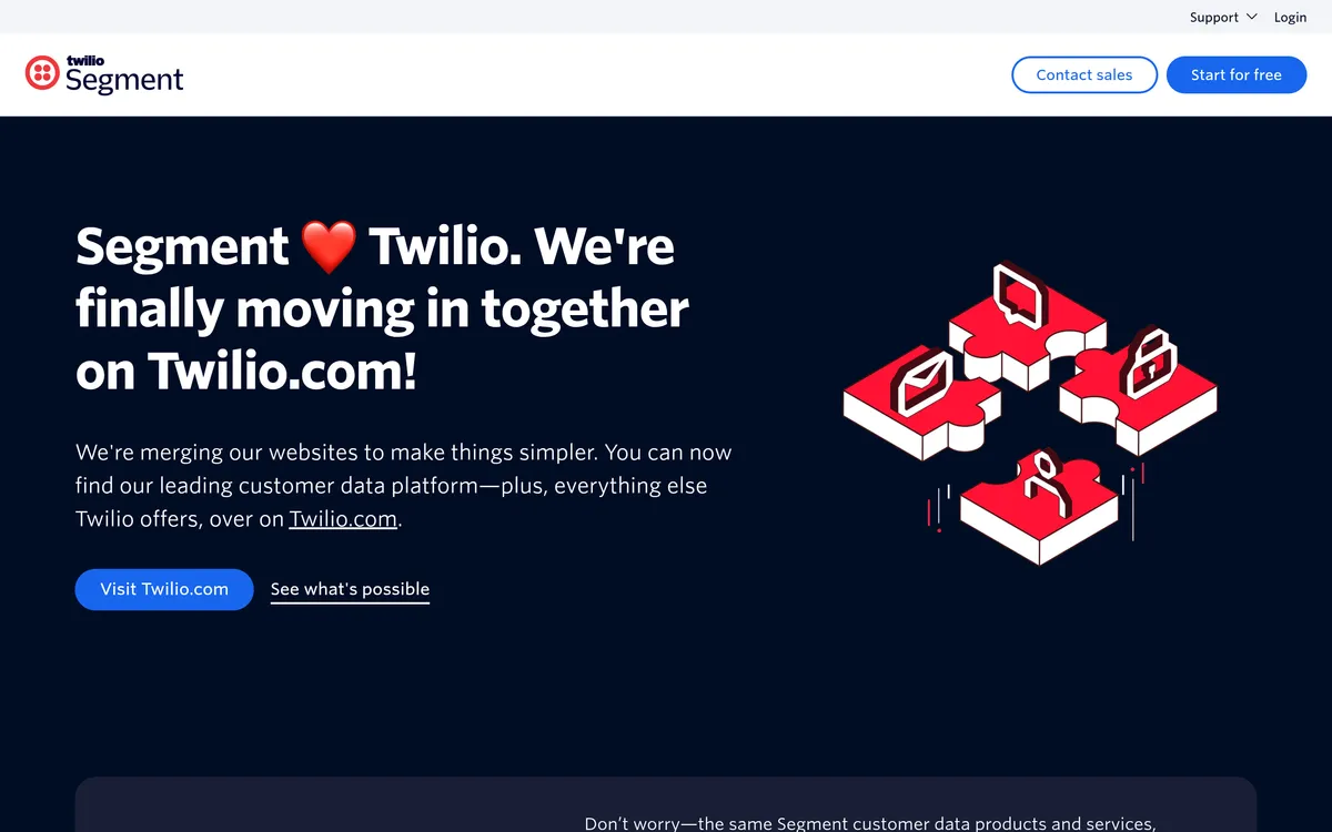 Twilio Segment screenshot