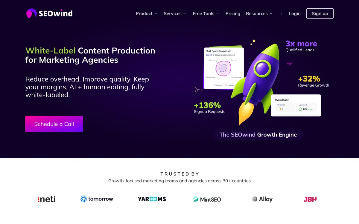 SEOwind screenshot