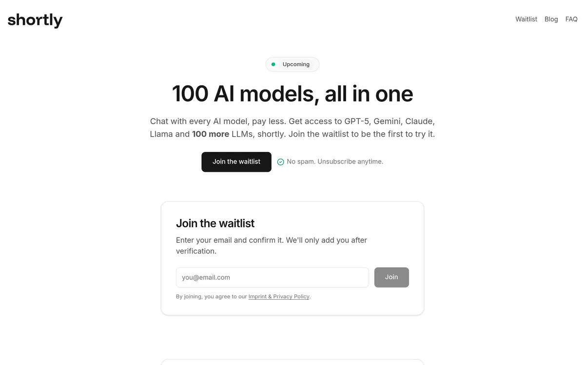 ShortlyAI screenshot