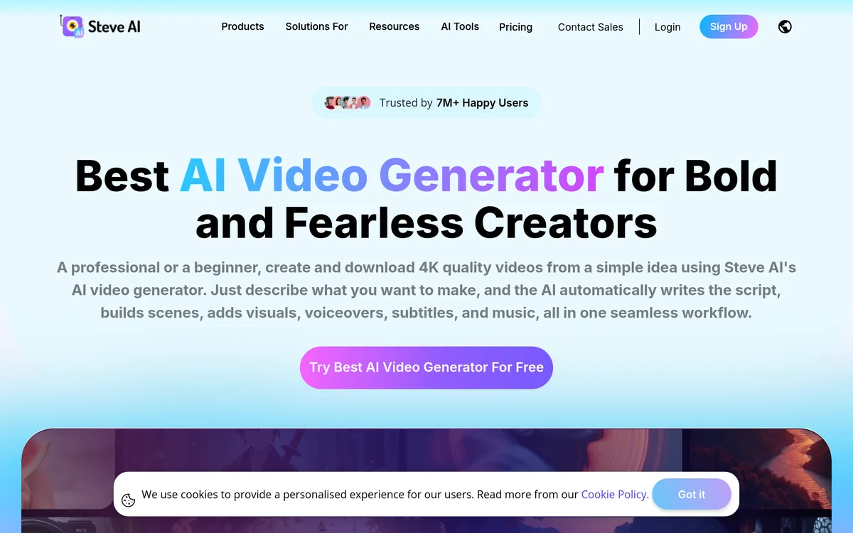 Steve AI screenshot