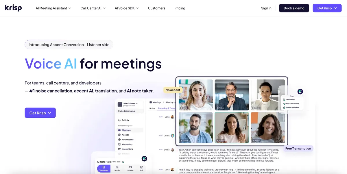 Krisp screenshot
