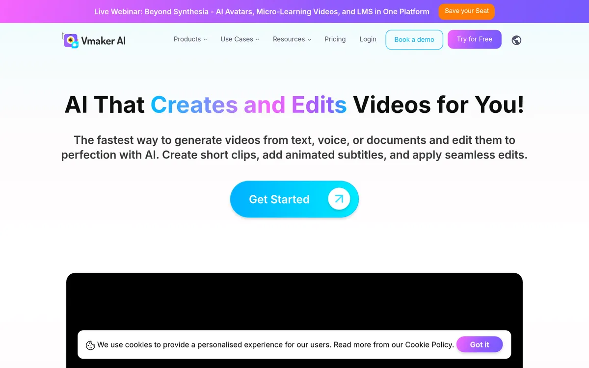 Vmaker AI screenshot