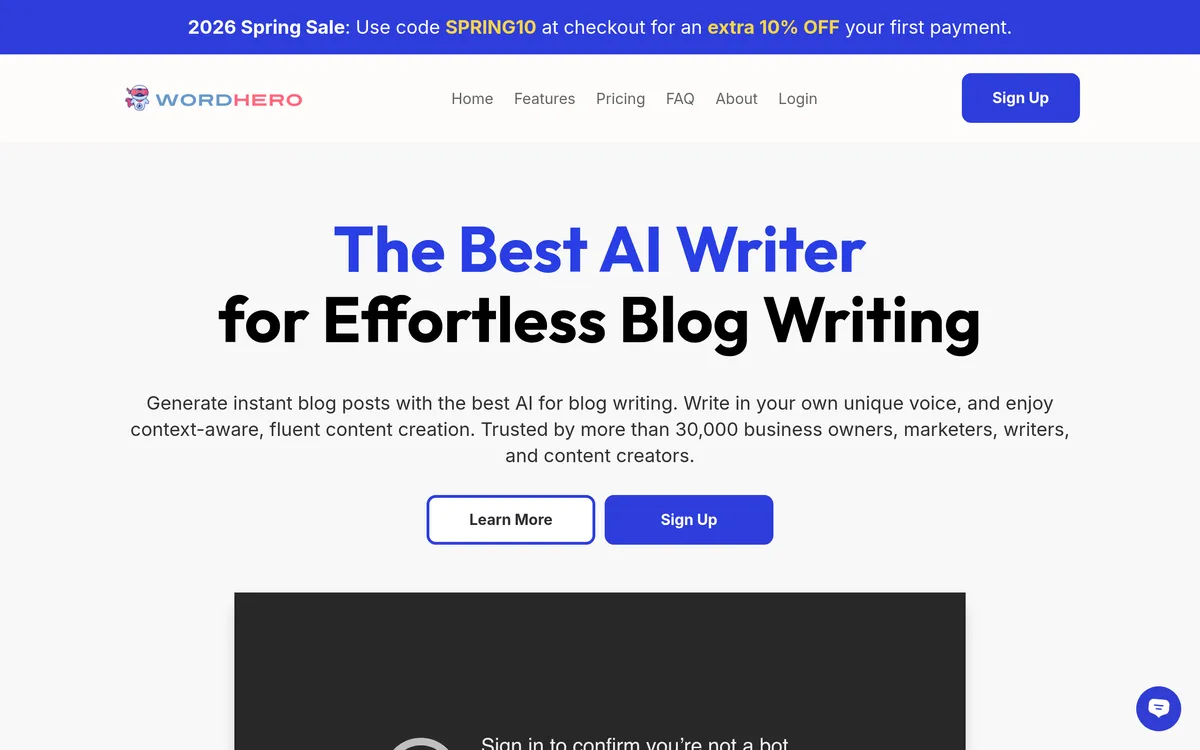 WordHero screenshot