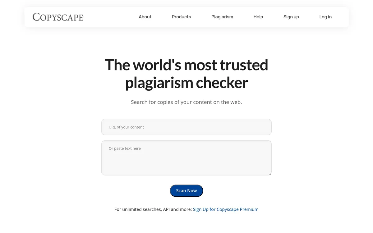 Copyscape screenshot