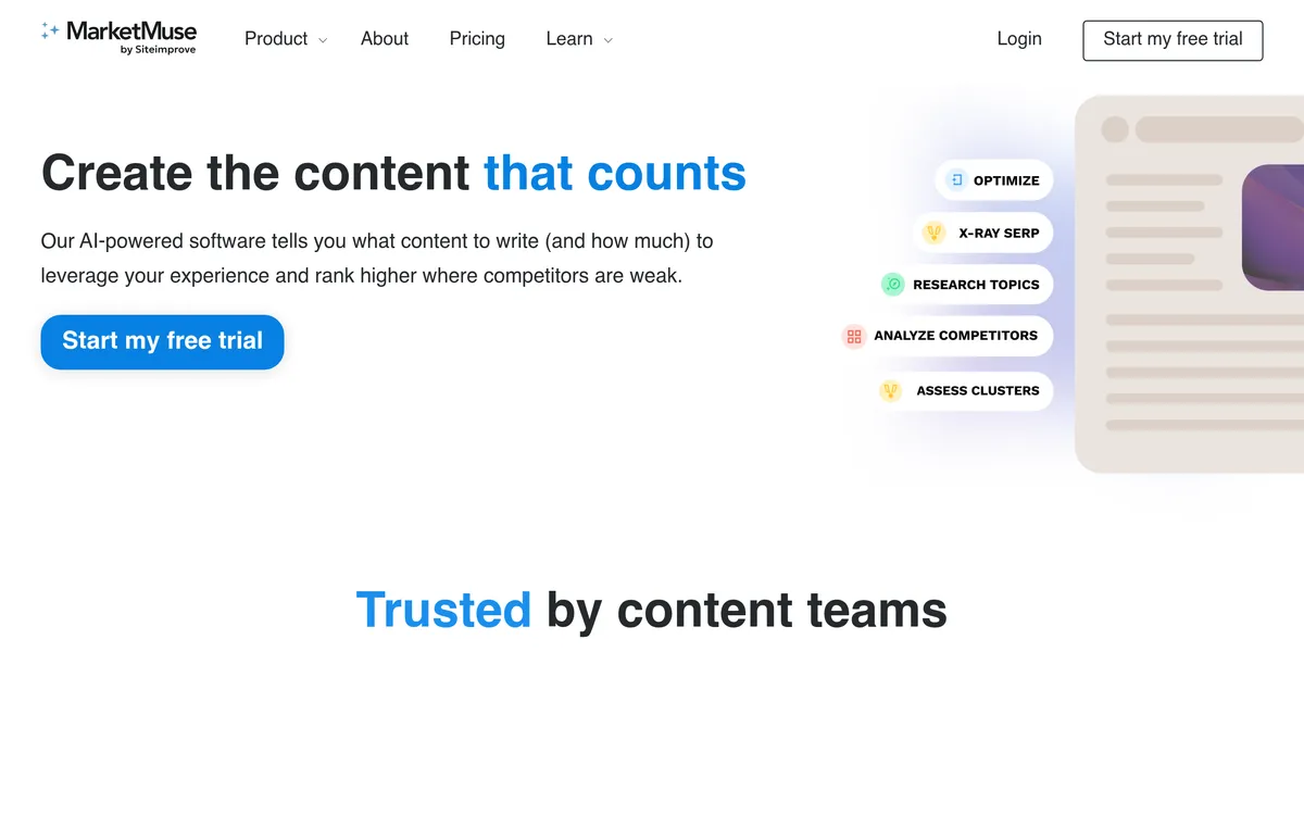 MarketMuse screenshot