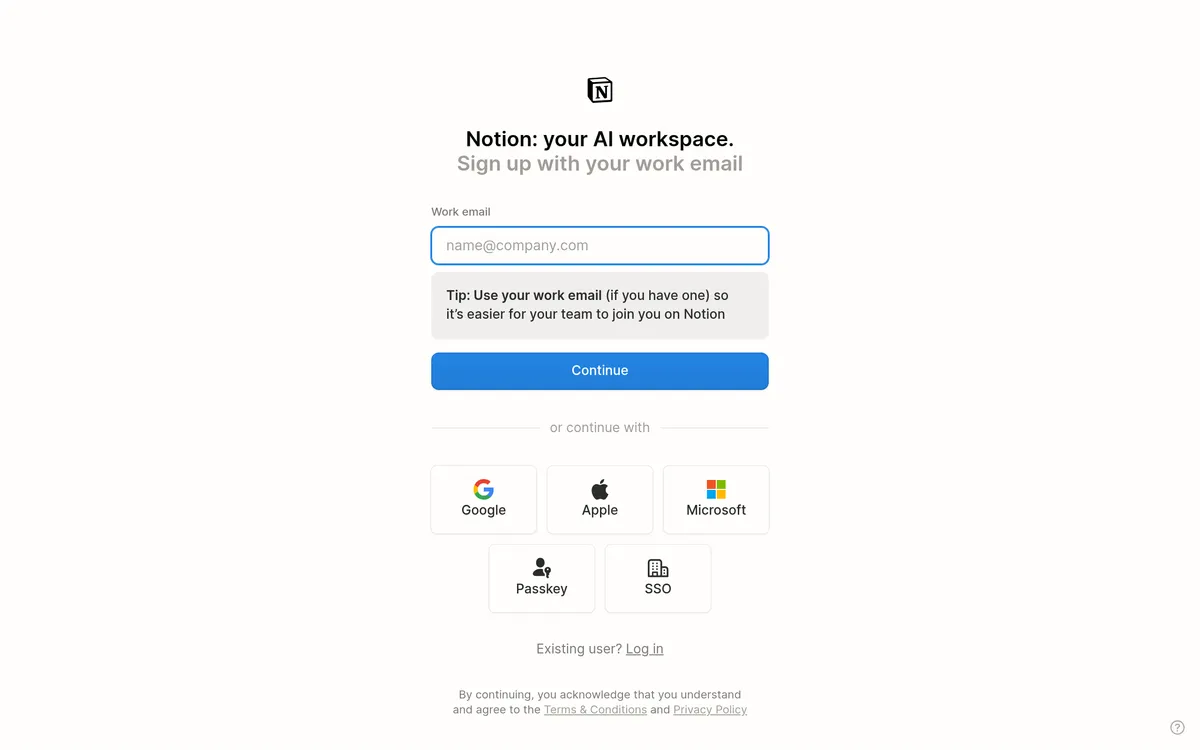 Notion screenshot