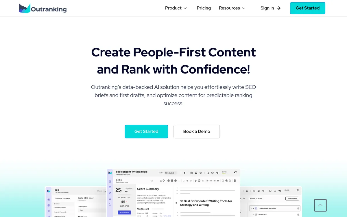 Outranking screenshot