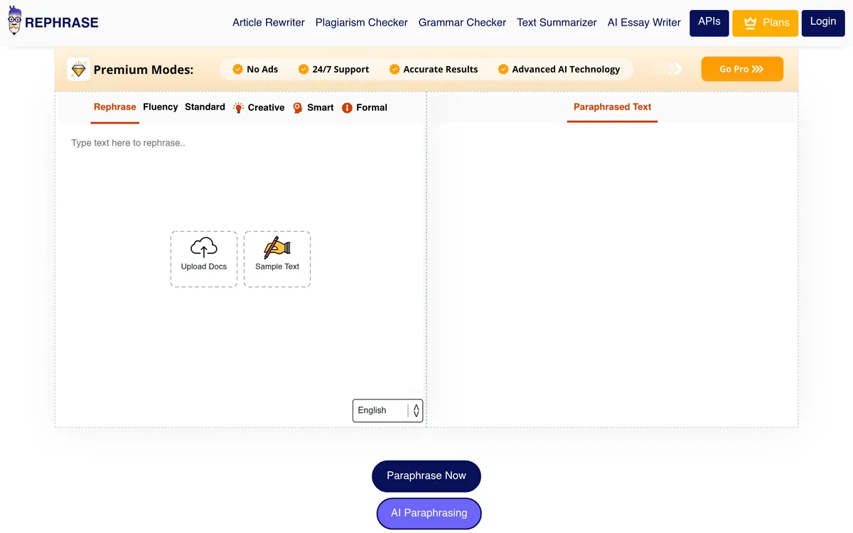 Rephrase screenshot