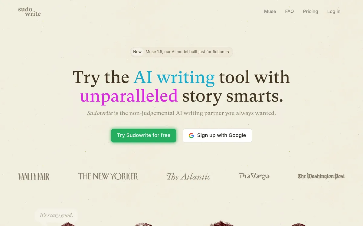 Sudowrite screenshot
