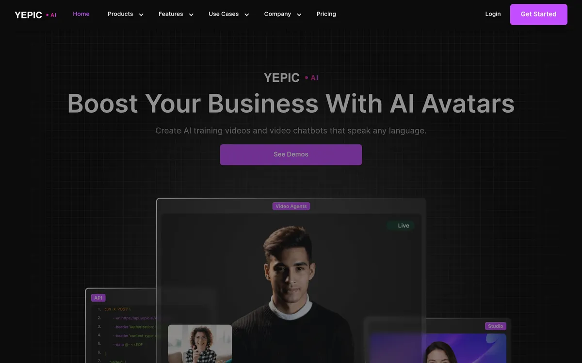 Yepic AI screenshot