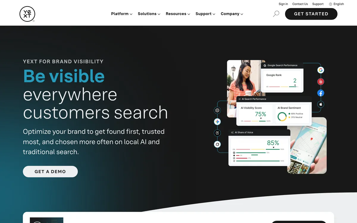 Yext screenshot
